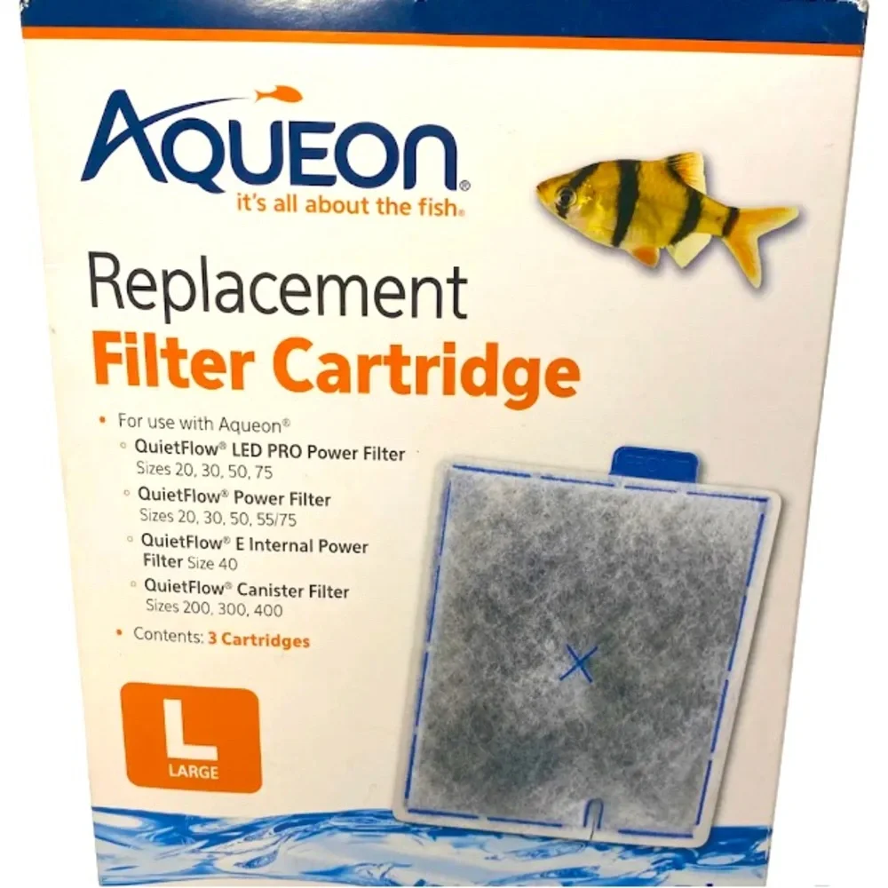 Aqueon Quiet Flow 20 30 50 55 Replacement Large 3 Pk Aquarium Filter Cartridges